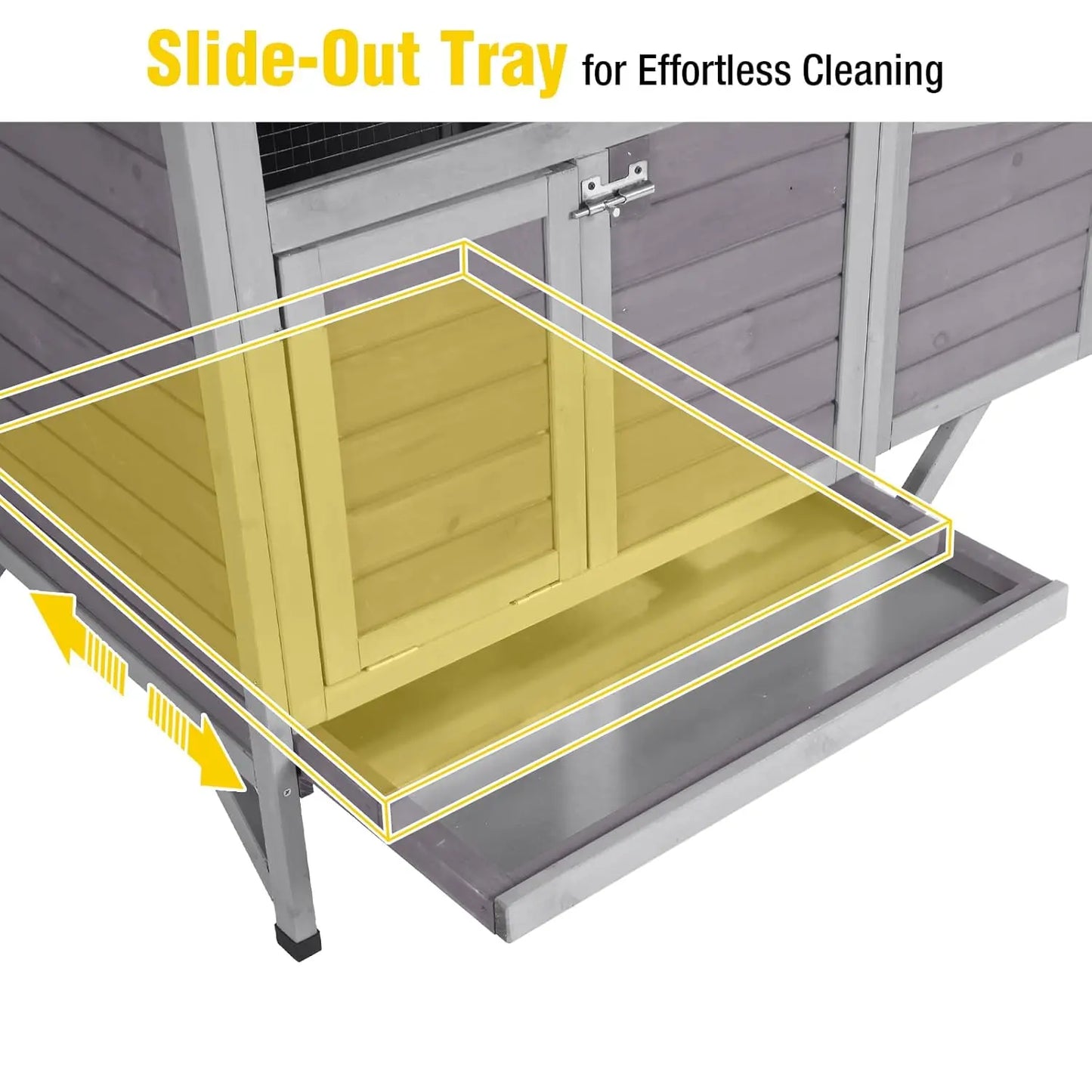 Outdoor Wooden Chicken Coop With Expandable Run