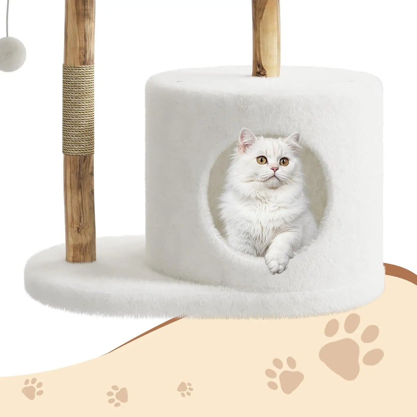 HiMISSCN Multi Level Cat Tree Tower With Bed and Condos