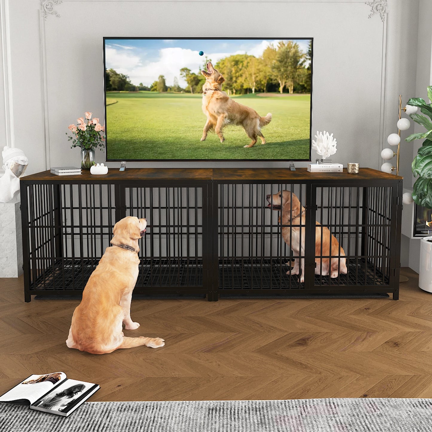 BINGOPAW Furniture Style Dog Cage End Table Kennel