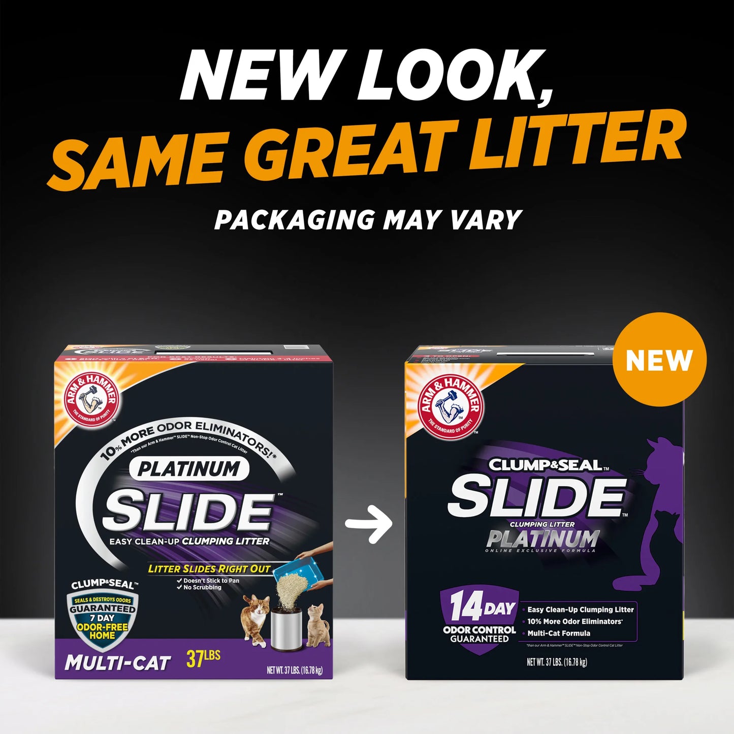 Platinum Slide Easy Clean Clumping Multi-Cat Litter 37 lb