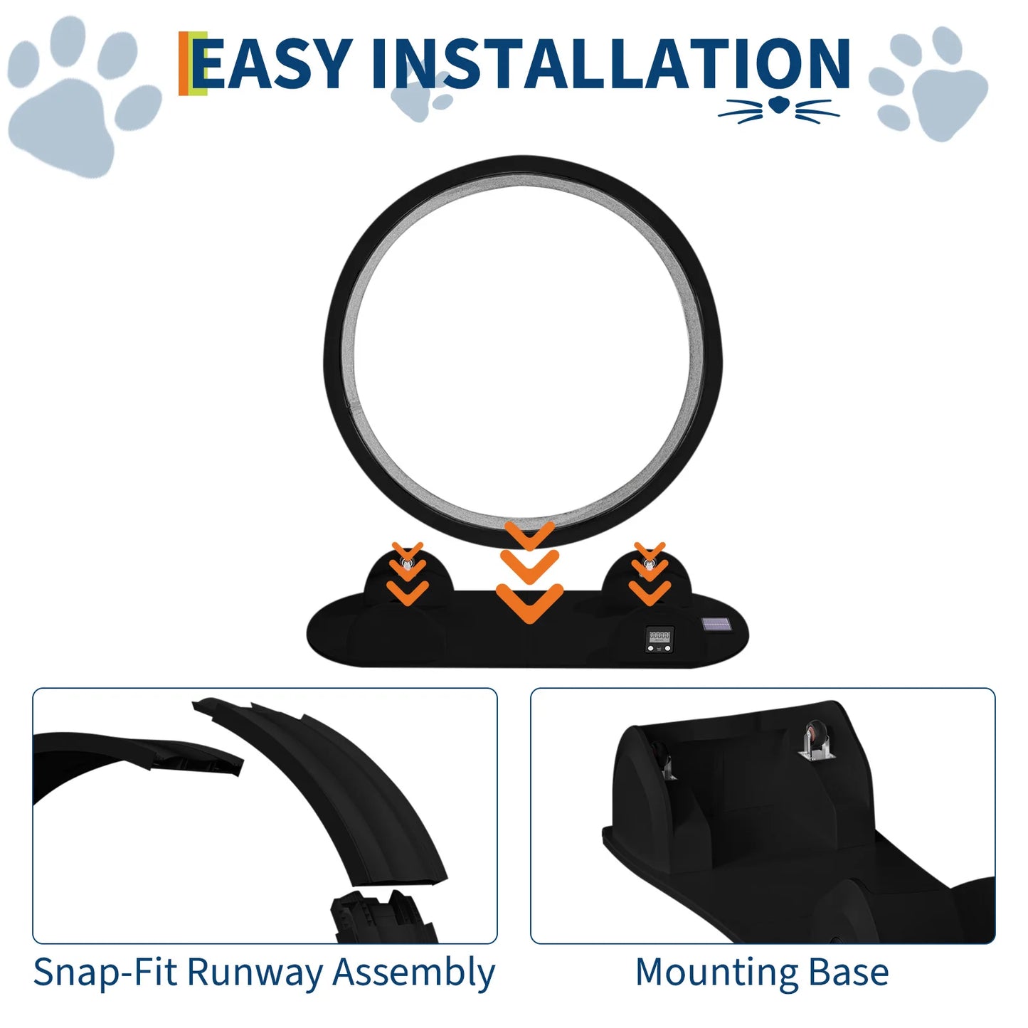 HiMISS Cat Exercise Wheel With Pedometer For Fitness And Weight Loss
