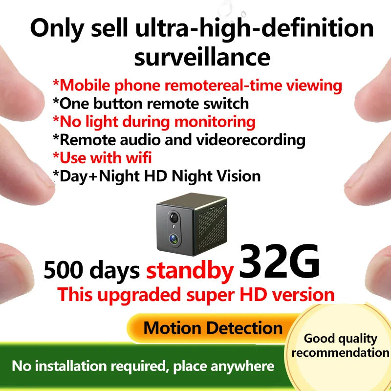 A Brand Ultra-High Definition Small Camera Wireless Monitor Home Wifi Remote Mobile Phone 360-Degree Panoramic Mini Photography Indoor Home Connected Plug-In-Free Cat Eye Non-Micro Non-Invisible Non-Hidden