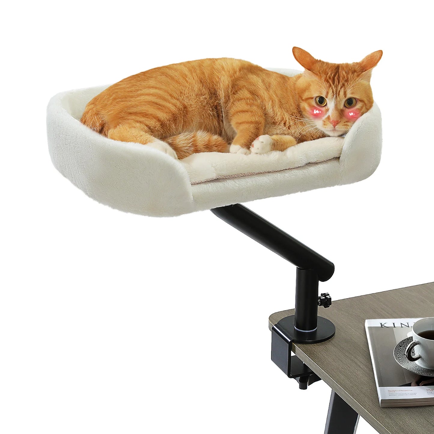 PAWZ Road Cat Desk Bed 360 Degree Rotatable Stand With Soft Hammock