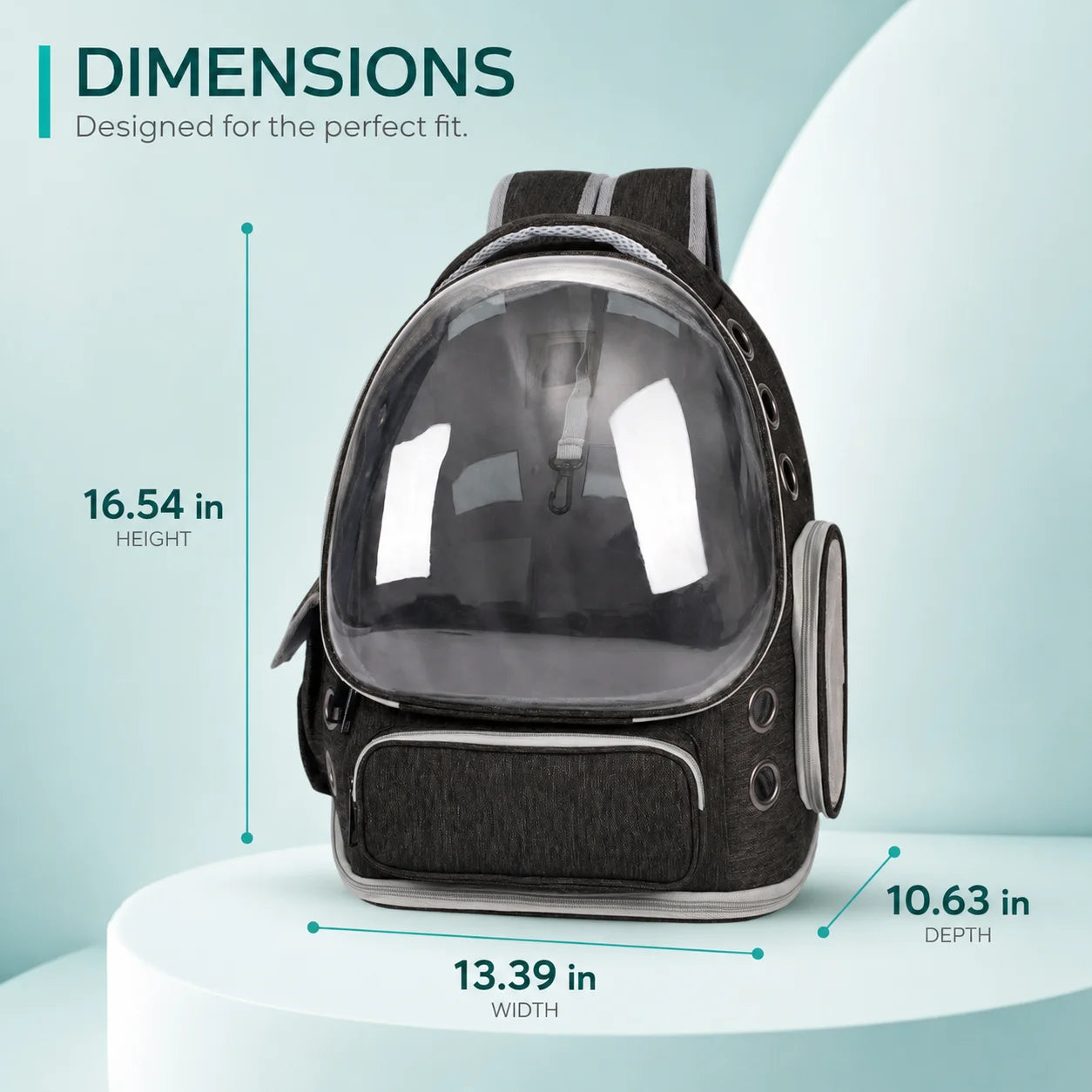 Transparent Pet Backpack Carrier for Small Cats and Dogs, Ventilated Plastic Travel Bag with Zipper Closure for Outdoor Use
