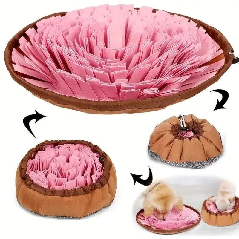 Washable Felt Sniffing Pad For Dogs Foldable Slow Feed Mat