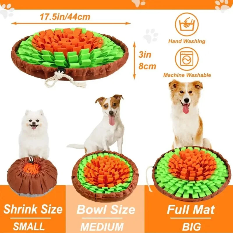Washable Felt Sniffing Pad For Dogs Foldable Slow Feed Mat