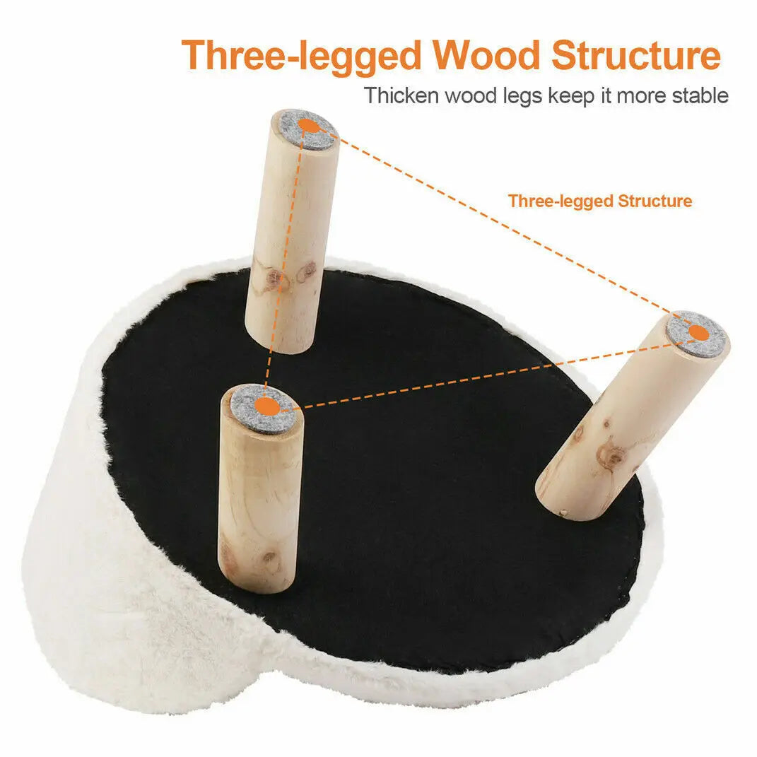 NONECN Luxury Soft Cat Bed Warm Plush Fabric Nesting Chair