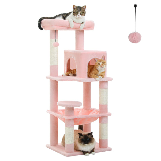 PETEPELACN Cat Tree Indoor 5-Tier Cat Tower With Metal Frame