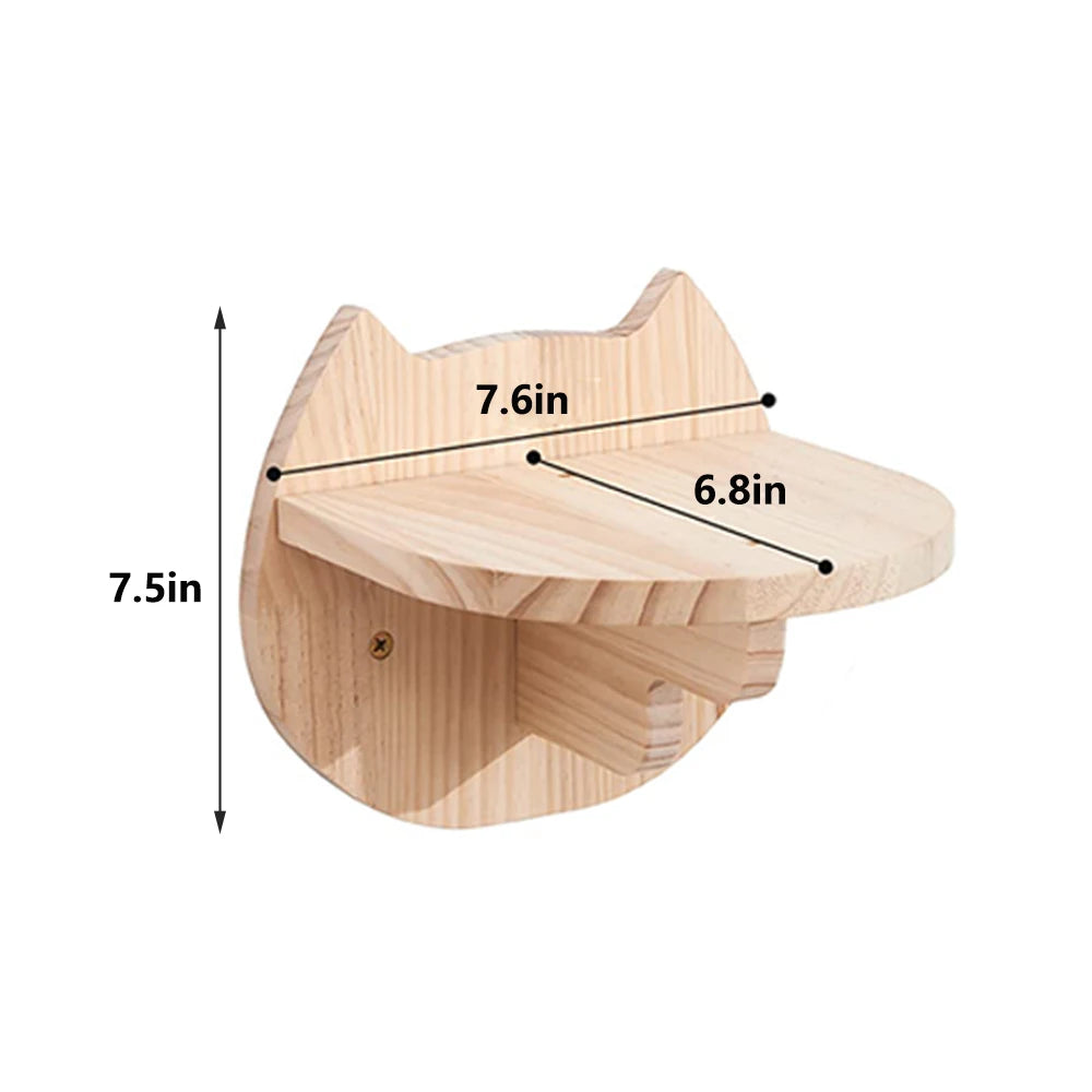 PETRAVELCN Cat Climbing Wall Shelf Four Step Scratching Post