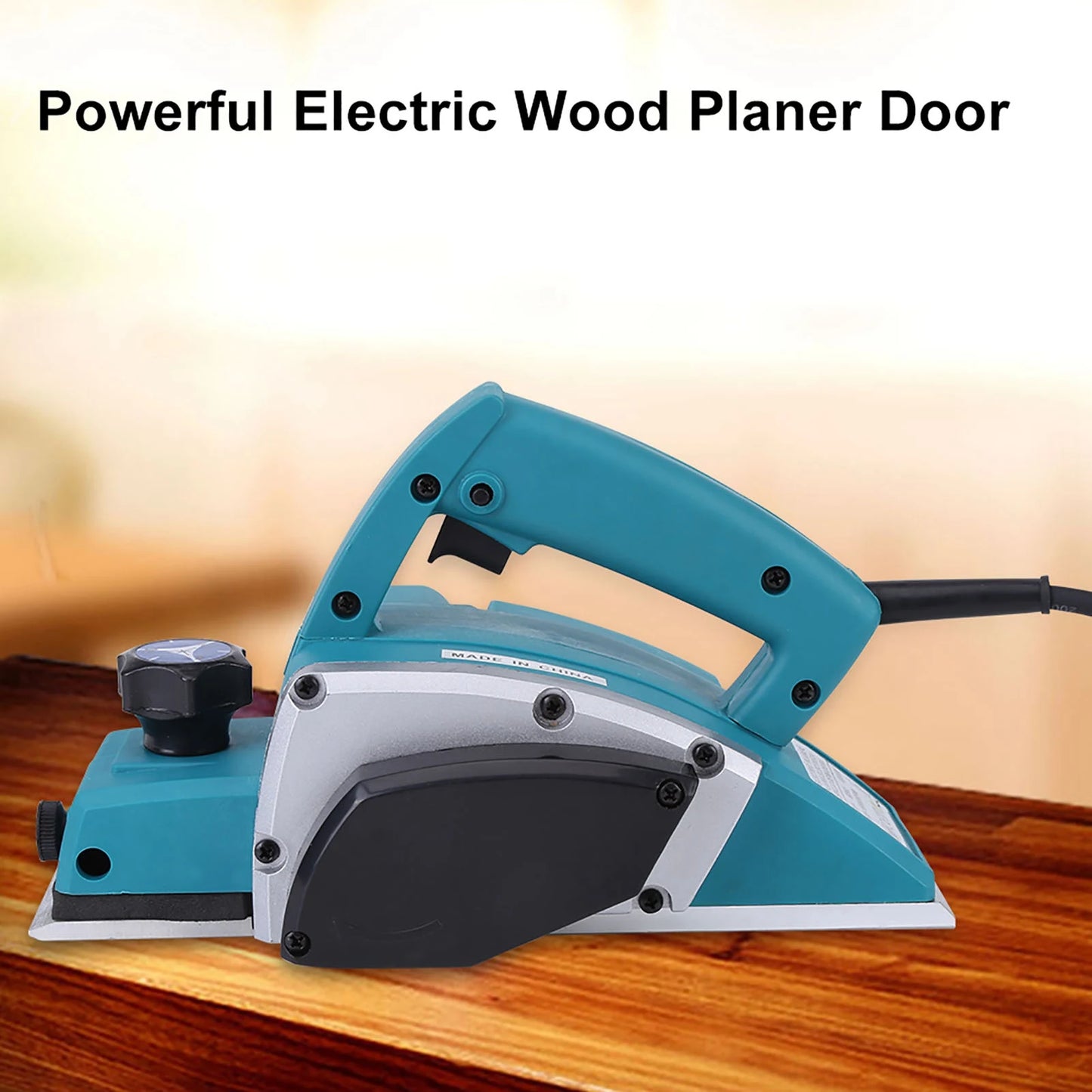 800W Portable Electric Wood Planer 16000RPM High-Speed Electric Corded Handheld Planers Power Tool for DIY Woodworking Tool