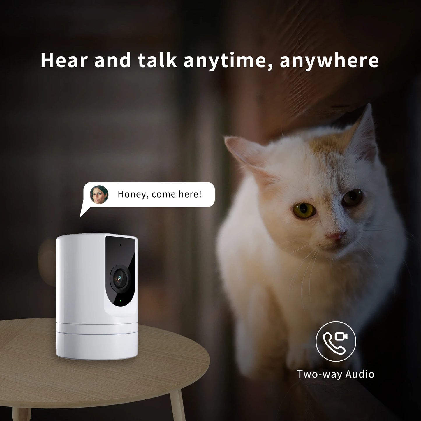 2PCS Ease Life APP, Security Camera Indoor, 1080P Pet Camera, Pet Camera with Phone App, Foldable Baby Camera for Home Security,