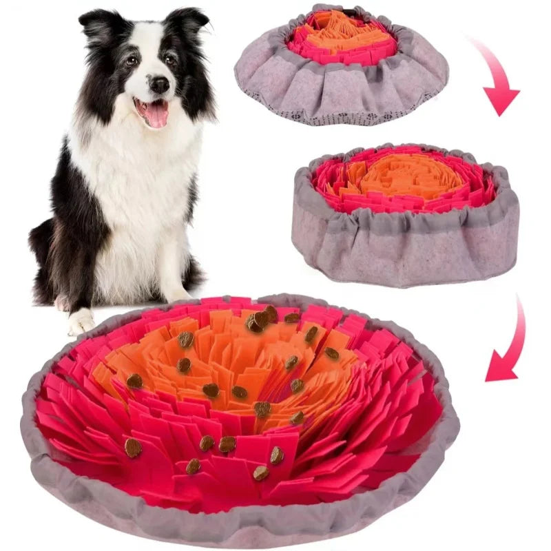 Washable Felt Sniffing Pad For Dogs Foldable Slow Feed Mat