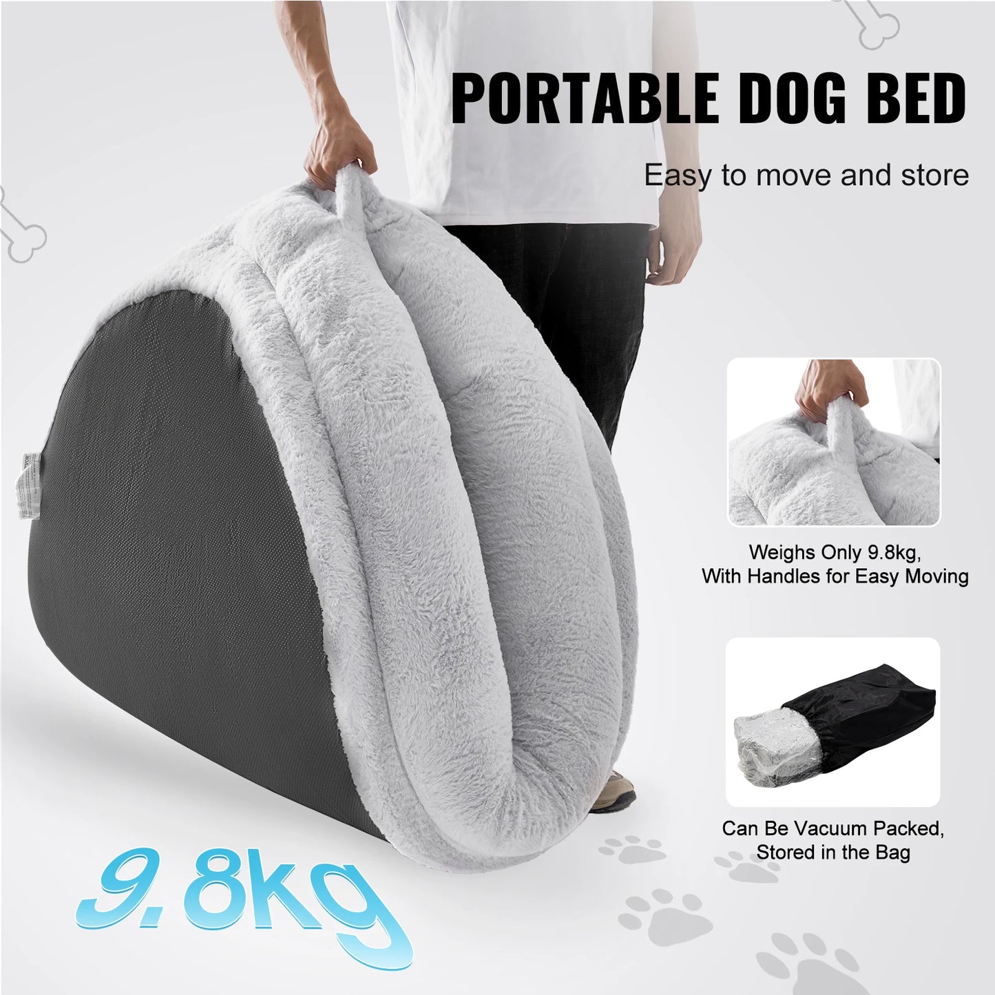 SucceBuy Human Dog Bed With Orthopedic Foam