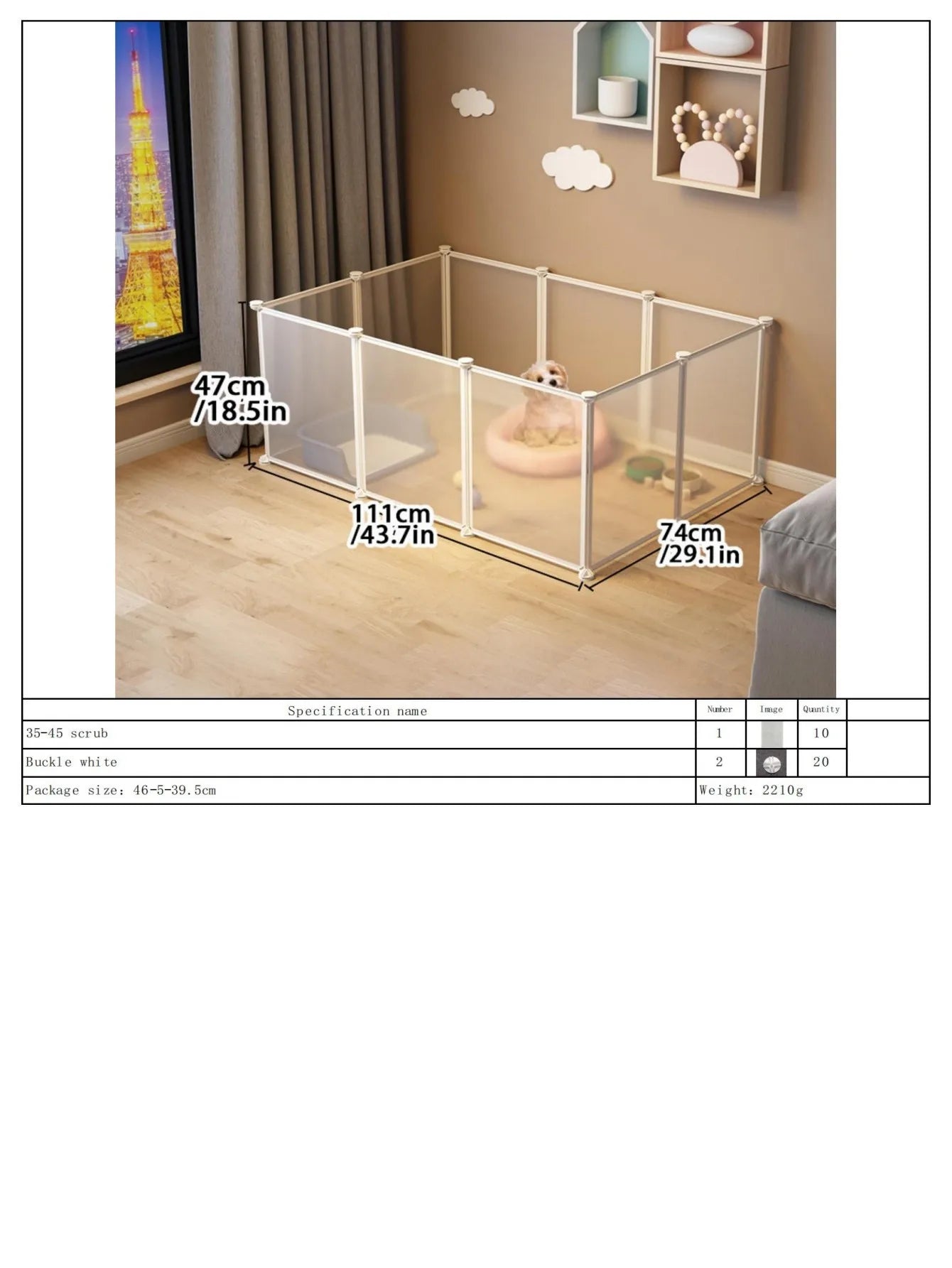 Pet Fence Double Layer Cat Cage Indoor Kitten Dog Gate