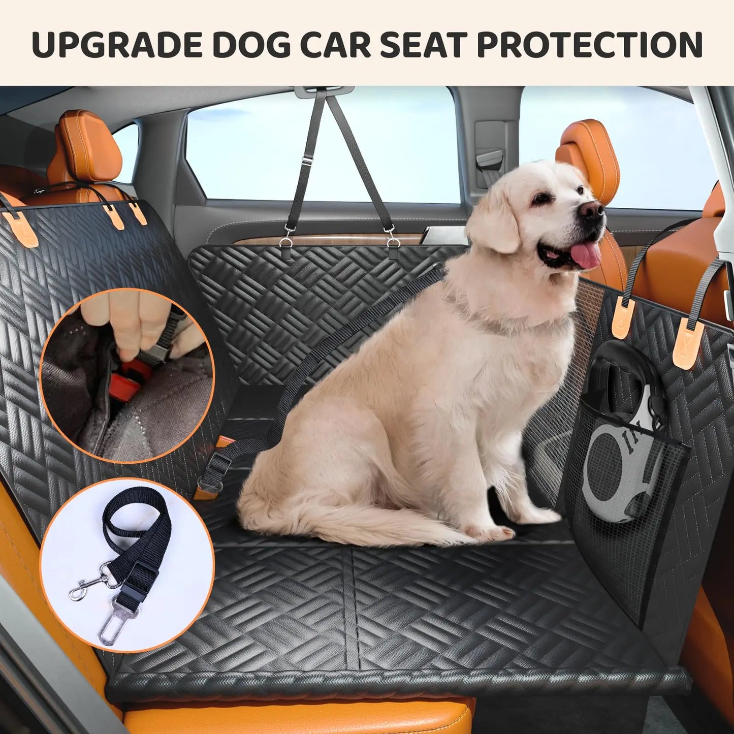 Rear Seat Dog Hammock Cover With Hard Bottom Extender