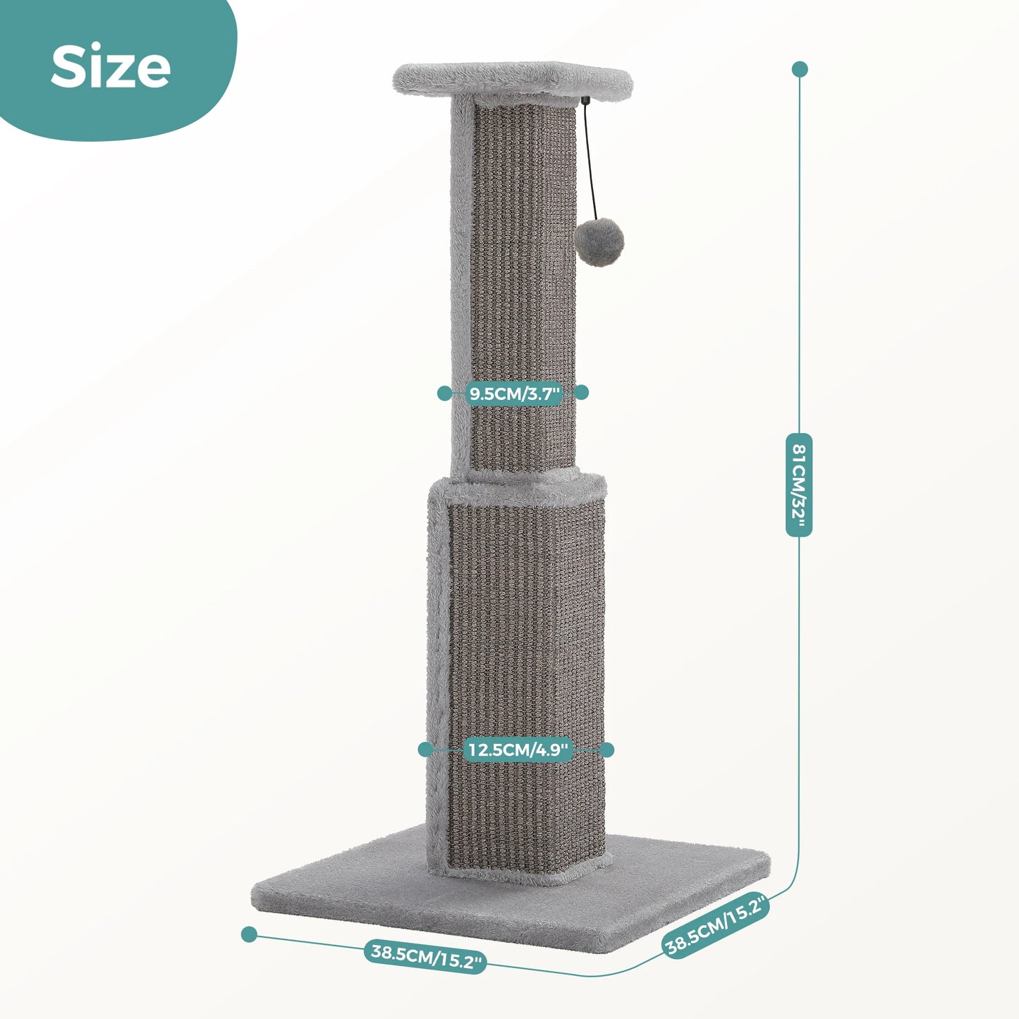 PAWZ Road Cat Scratching Post for Indoor Cats