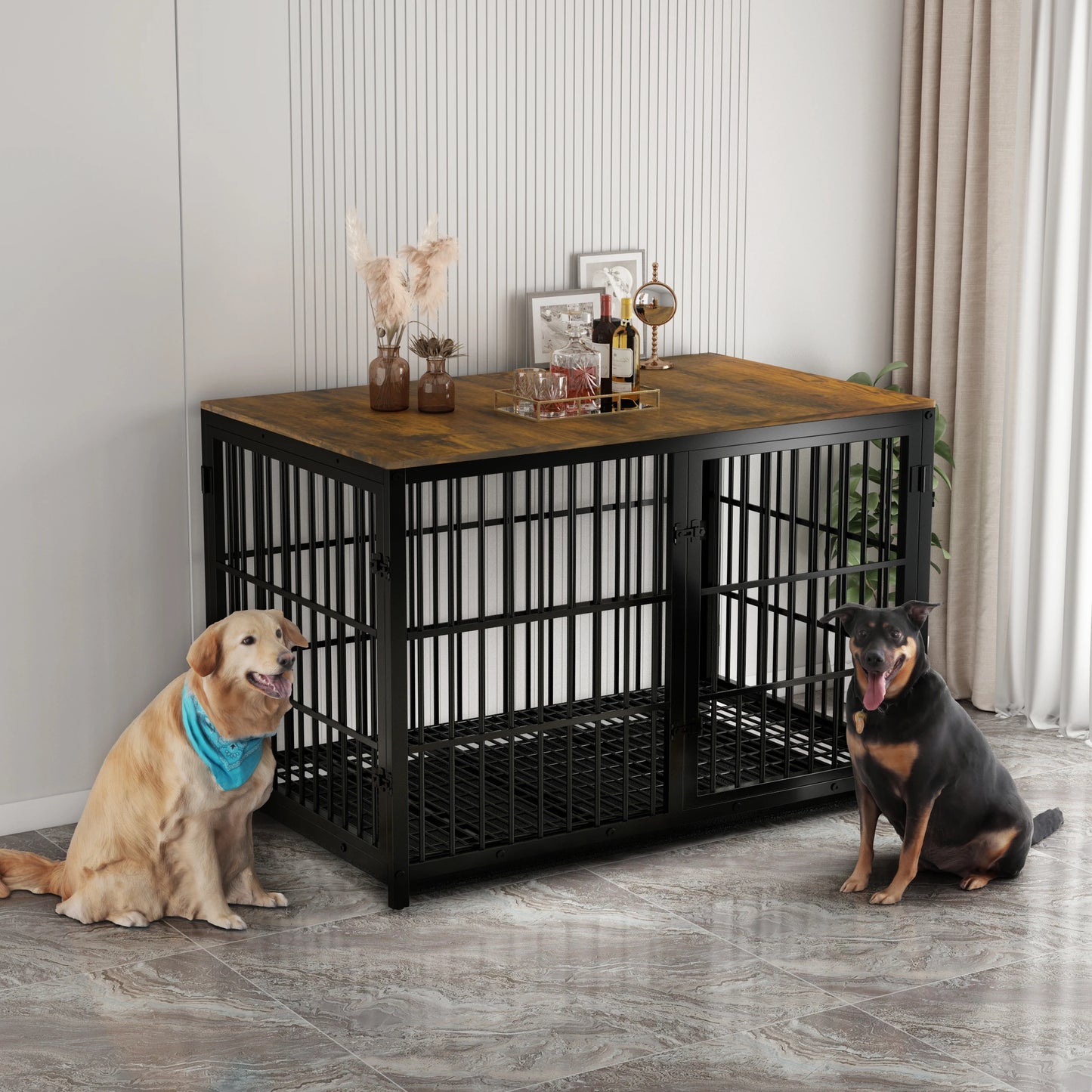 BINGOPAW Furniture Style Dog Cage End Table Kennel