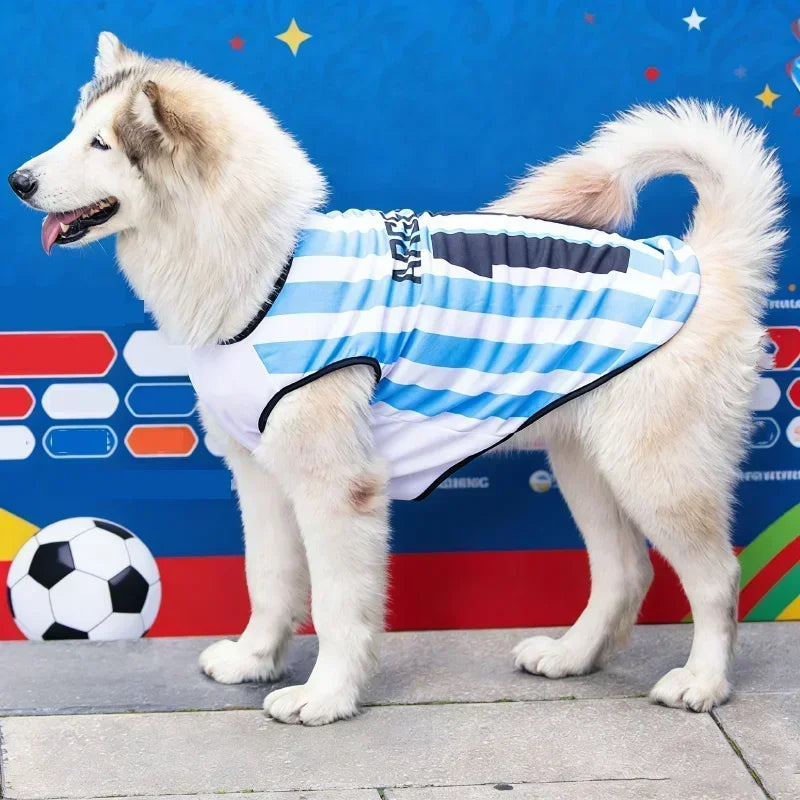 New Hot Cat Clothes Breathable Mesh for Pet World Cup National Team Jersey Football Themed Pet T Shirt Puppy Soft Quick Dry Vest