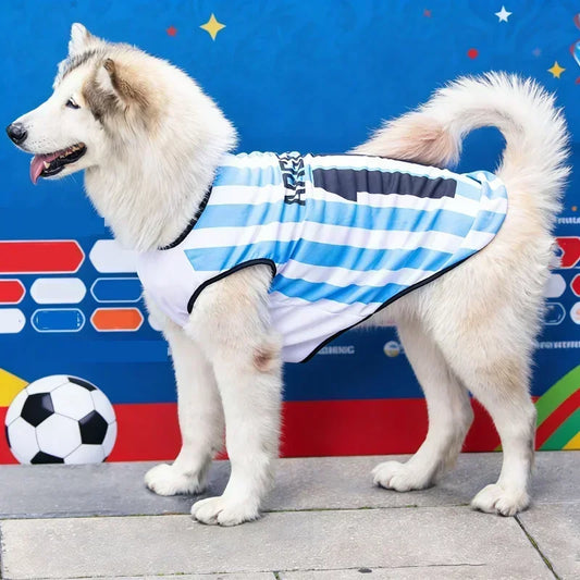 New Hot Cat Clothes Breathable Mesh for Pet World Cup National Team Jersey Football Themed Pet T Shirt Puppy Soft Quick Dry Vest