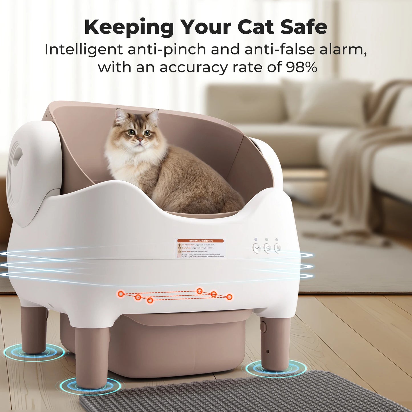 Lunapurr App-Controlled Self-Cleaning Cat Litter Box
