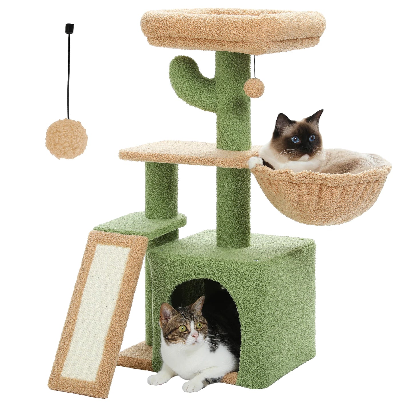 PEQULTICN Small Cat Tree With Natural Sisal Scratching Post
