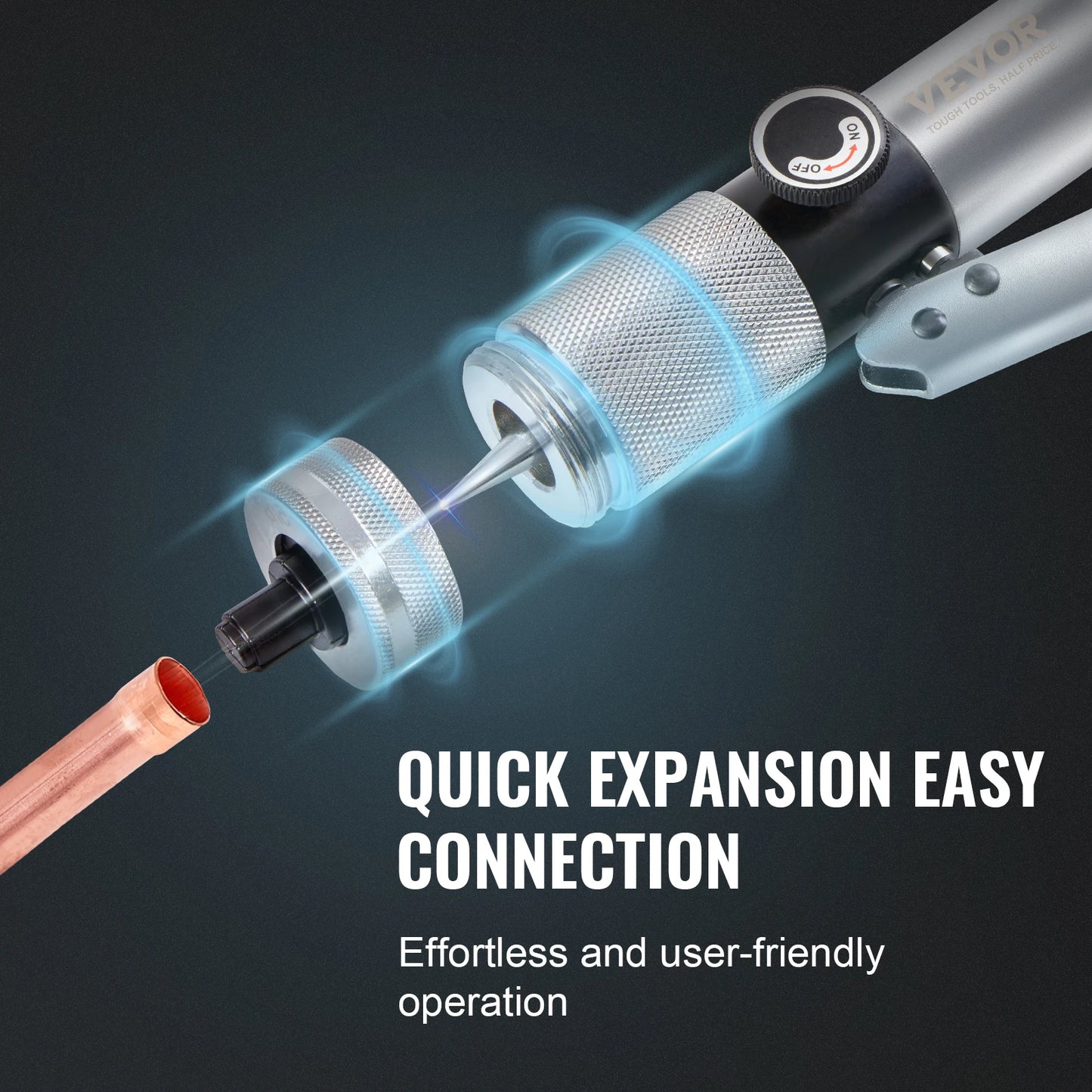 SucceBuy Hydraulic Tube Expander with 7Pipe Expander Heads Deburring Tool Pipe Cutter for Copper Aluminum Brass Soft Steel Pipes