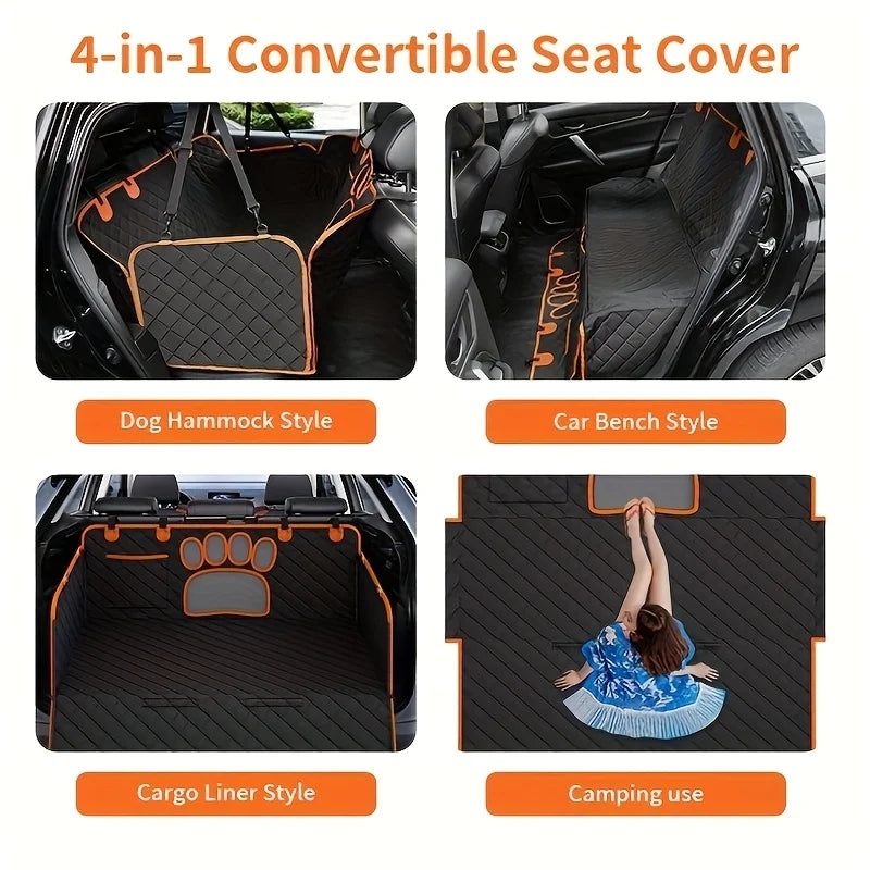 Nonecn Dog Seat Cover Hammock Cars Waterproof Durable