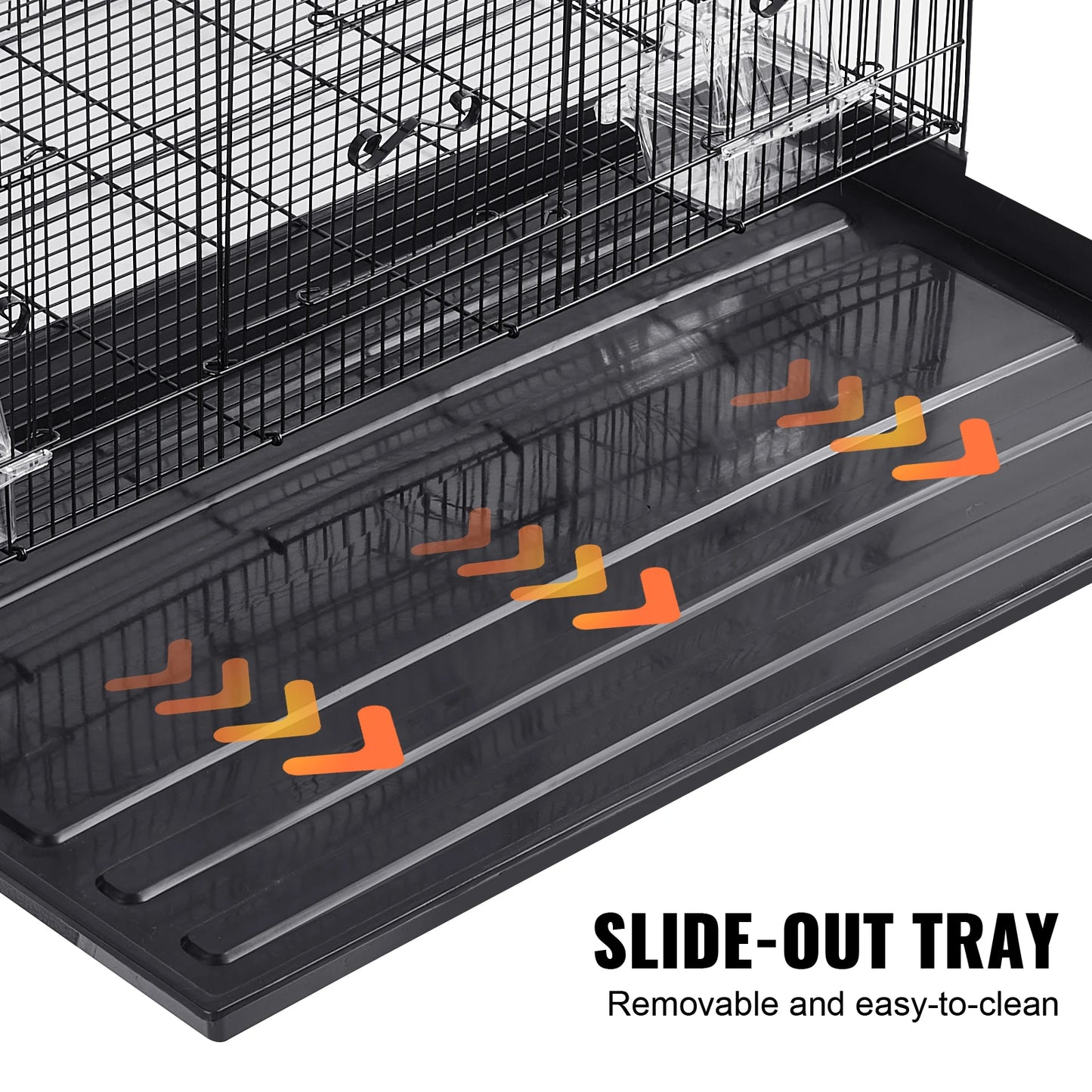 SucceBuy Pet Bird Cage With Rolling Stand Tray For Cockatiels