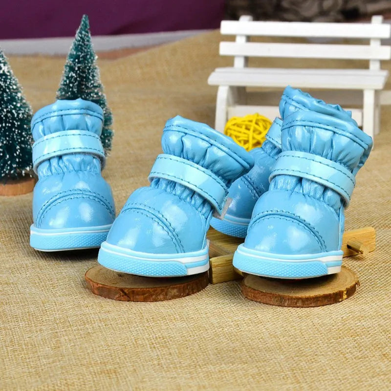 Warm Waterproof Winter Dog Shoes For Small Dogs Fleece Boots