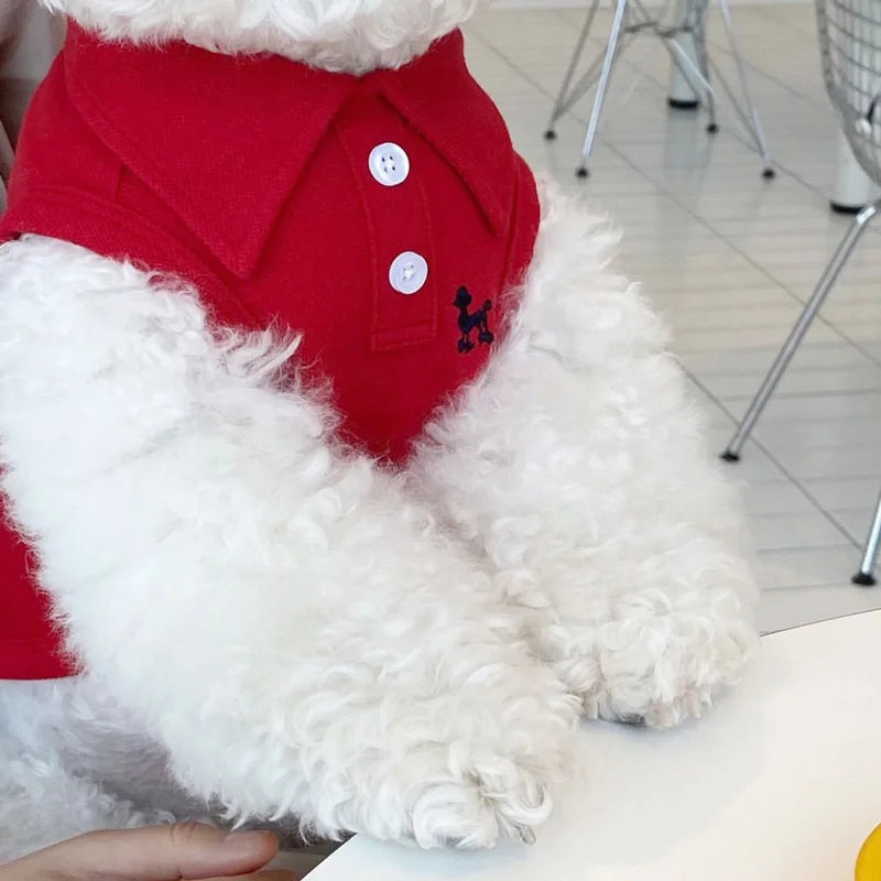 Summer Polo Shirt for Dogs Puppy Clothes Bichon Frise Chihuahua Stripe Dog Sweatshirt Dog Cooling Vest for Small and Medium Dogs