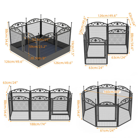 BINGOPAW 8-Panel Heavy Duty Dog Playpen for Indoor Outdoor Training