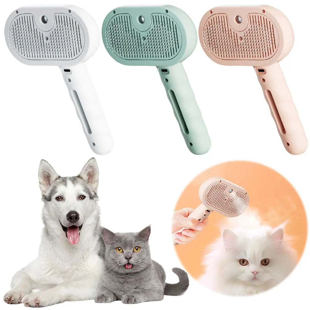Shunmaii 3in1 Cat Steam Grooming Brush With Release Button