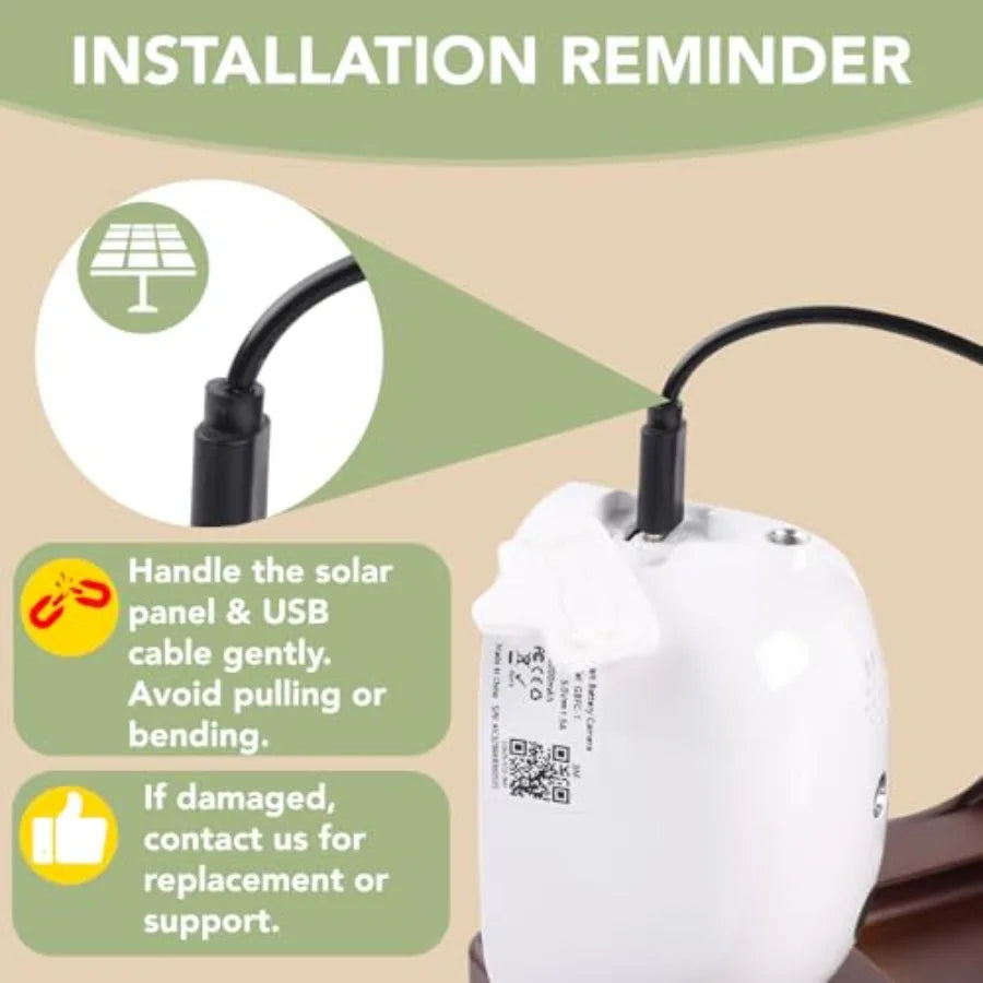 Smart Bird Feeder with Camera Solar Powered - Biomimetic Design 2K Video AI Identify Species and Instant Arrival Alerts Weather