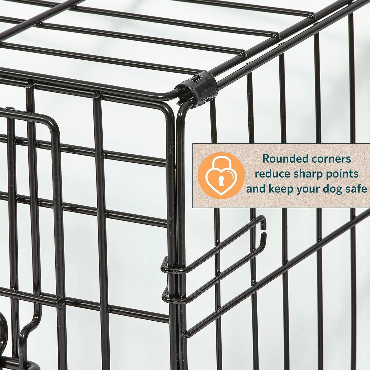 Intermediate LifeStages Folding Dog Crate Enhanced Security Leak Proof Pan