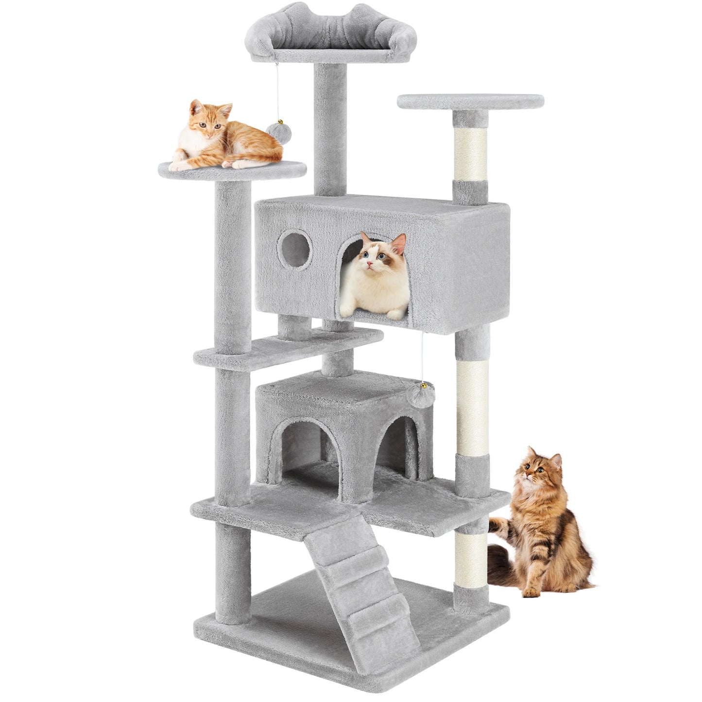JHK Multi-Level Cat Tree Tower With Indoor Sisal Scratching Post