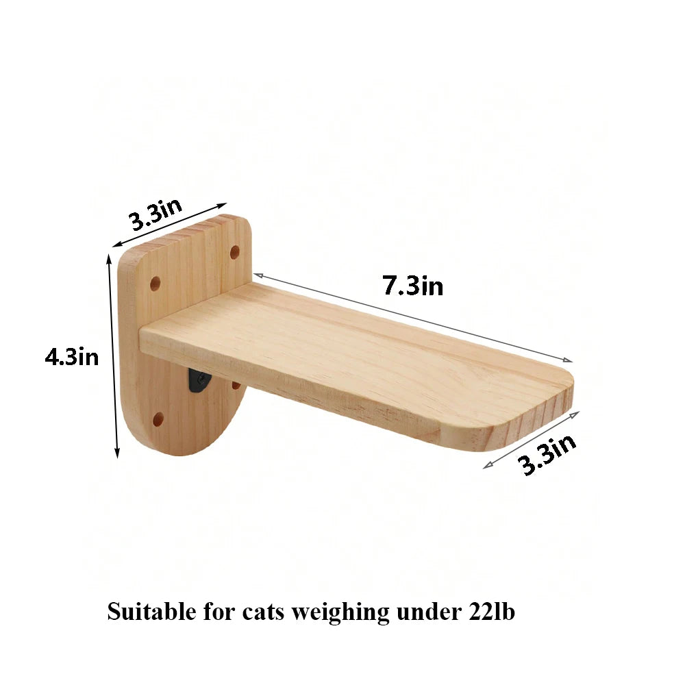 PETRAVELCN Cat Climbing Wall Shelf Four Step Scratching Post