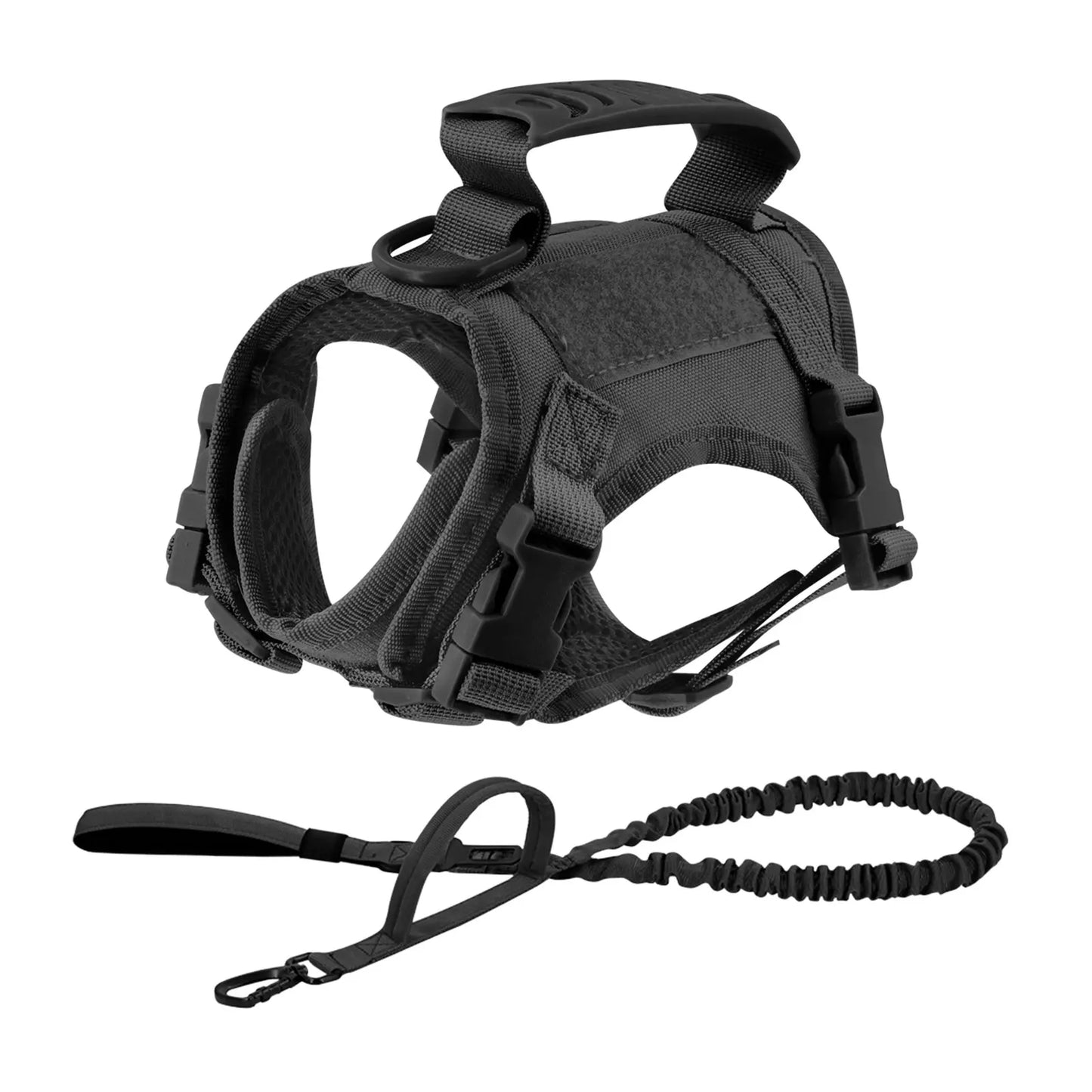 Tactical Cat Harness with Leash Set Puppy Walking Escape Proof Adjustable Pet Vest withControl Handle For Large Cats Small Dogs