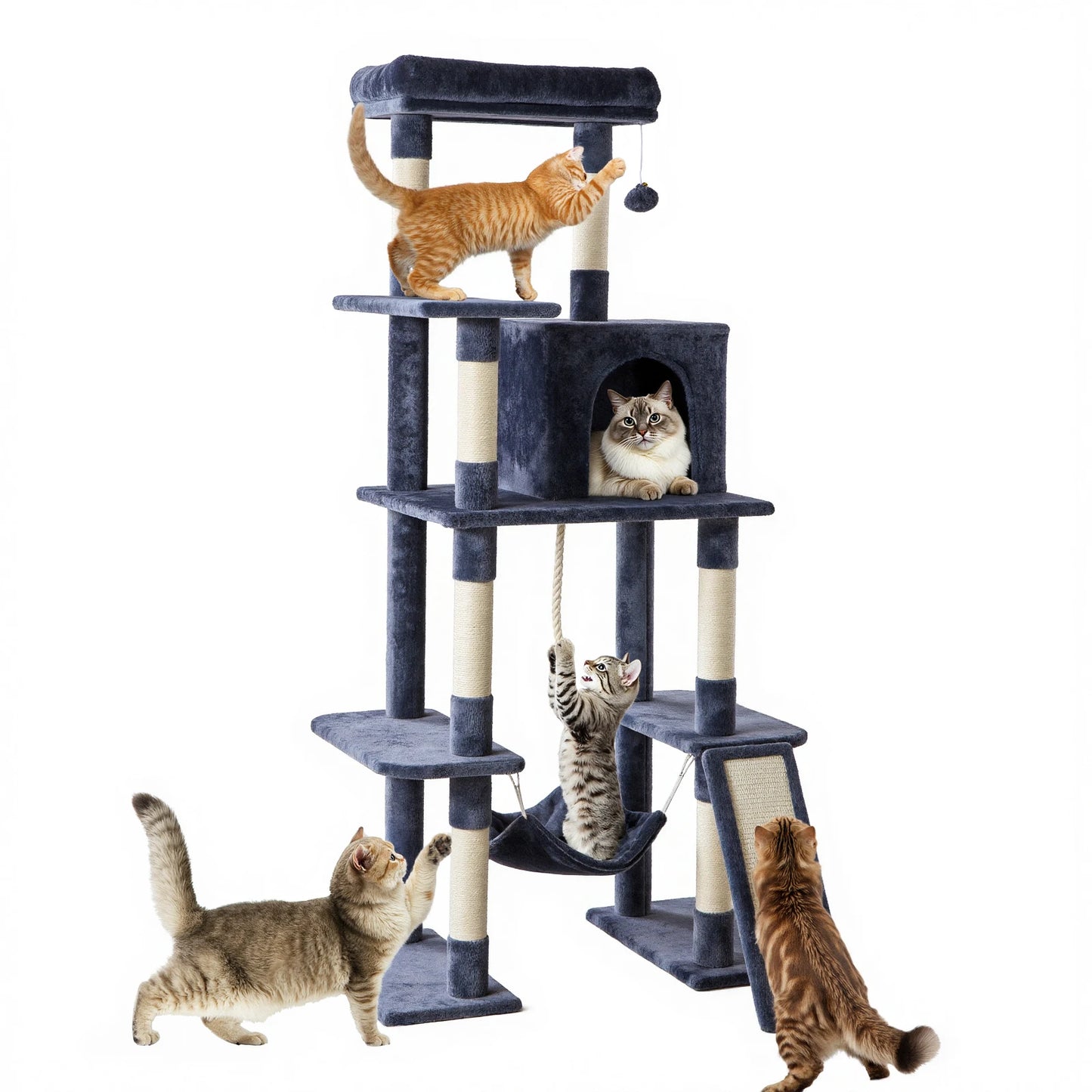 JHK Multi Level Cat Tree Climbing Tower for Indoor Cats