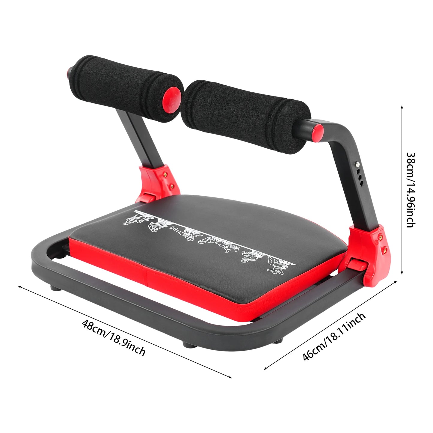 Abdominal Exerciser Foldable Multifunctional Ab Machine Adjustable Intensity for Home Gym Fitness Equipment