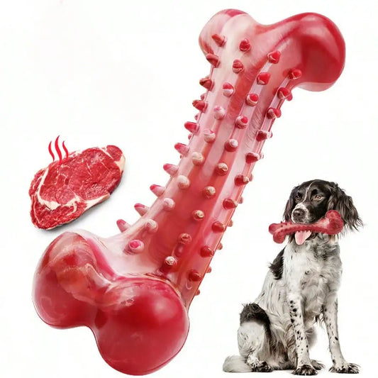 Indestructible Dog Teeth Cleaning Bone Toy For Safe Chewing Entertainment