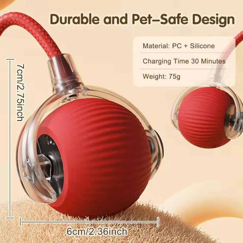 Smart Cat Ball Toy Silicone Interactive Auto Motion For Cats
