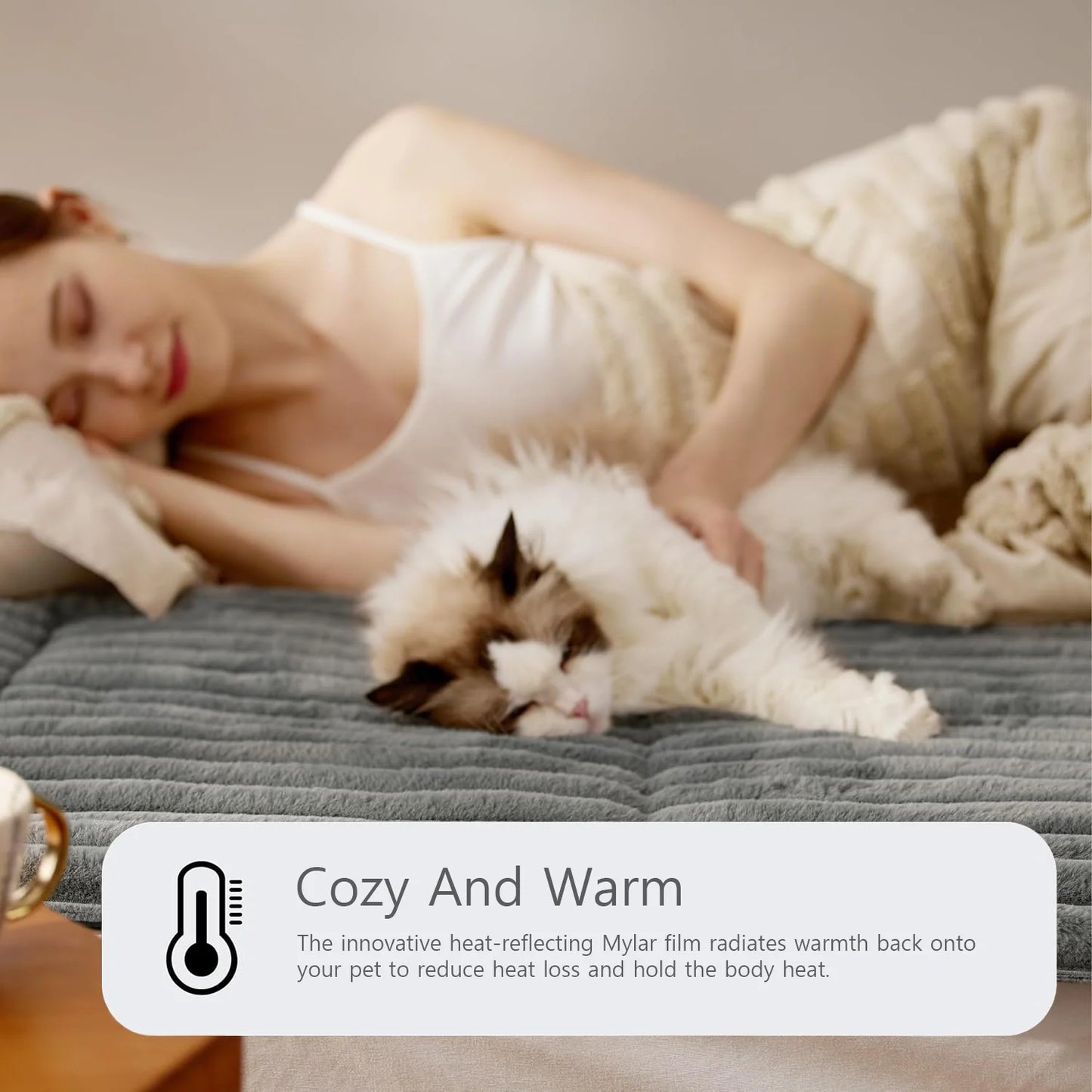 LISMCN Self Warming Pet Mat For Cats And Dogs Outdoor