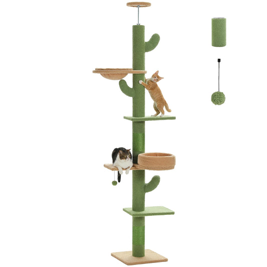 PEQULTICN Adjustable Cactus Cat Tree Indoor Tower Sturdy