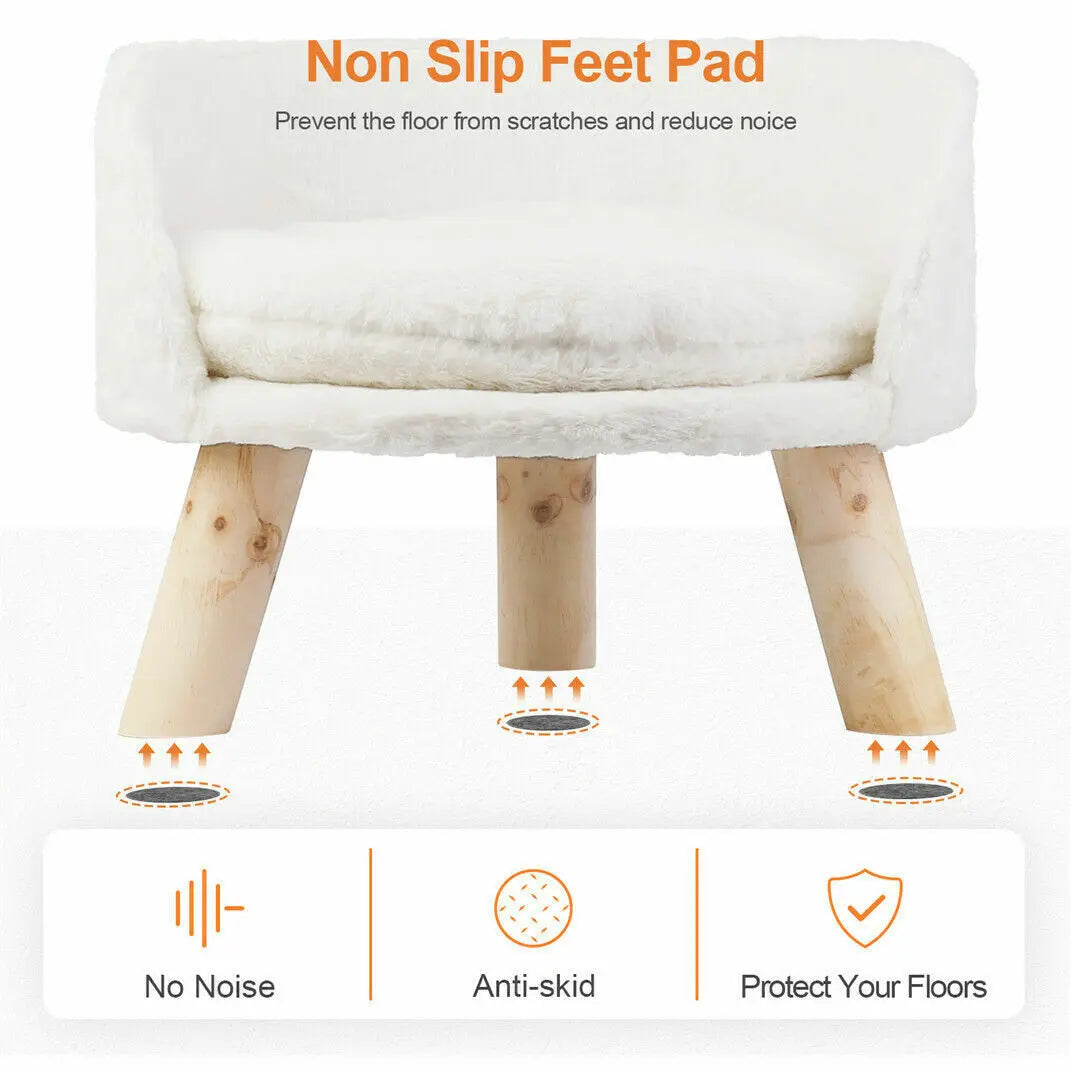 NONECN Luxury Soft Cat Bed Warm Plush Fabric Nesting Chair