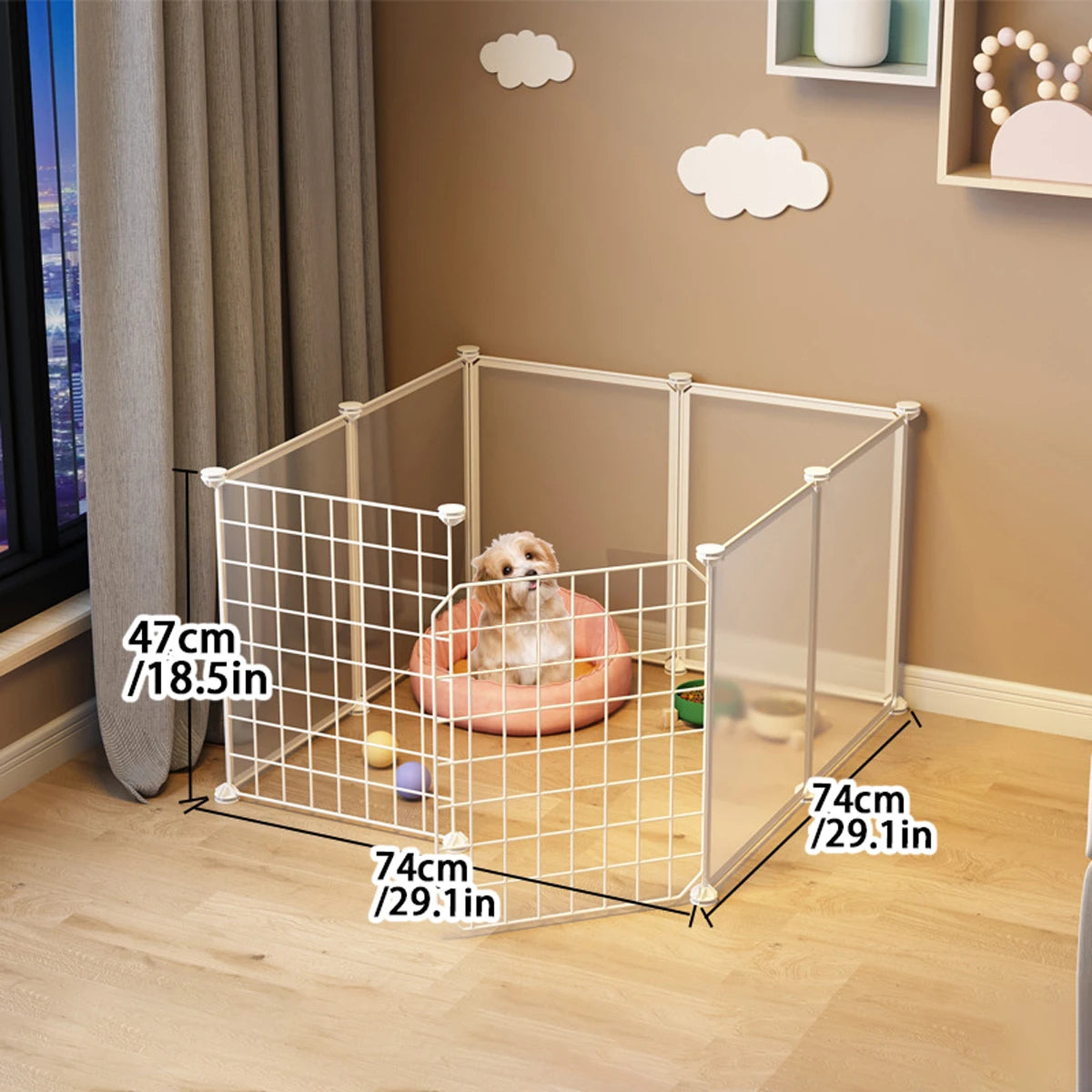 Pet Fence Double Layer Cat Cage Indoor Kitten Dog Gate