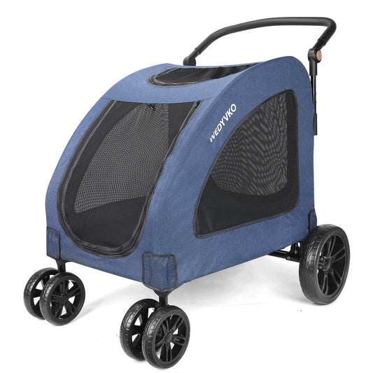 Heavy Duty Dog Stroller Foldable Wagon With 360 Degree Wheels