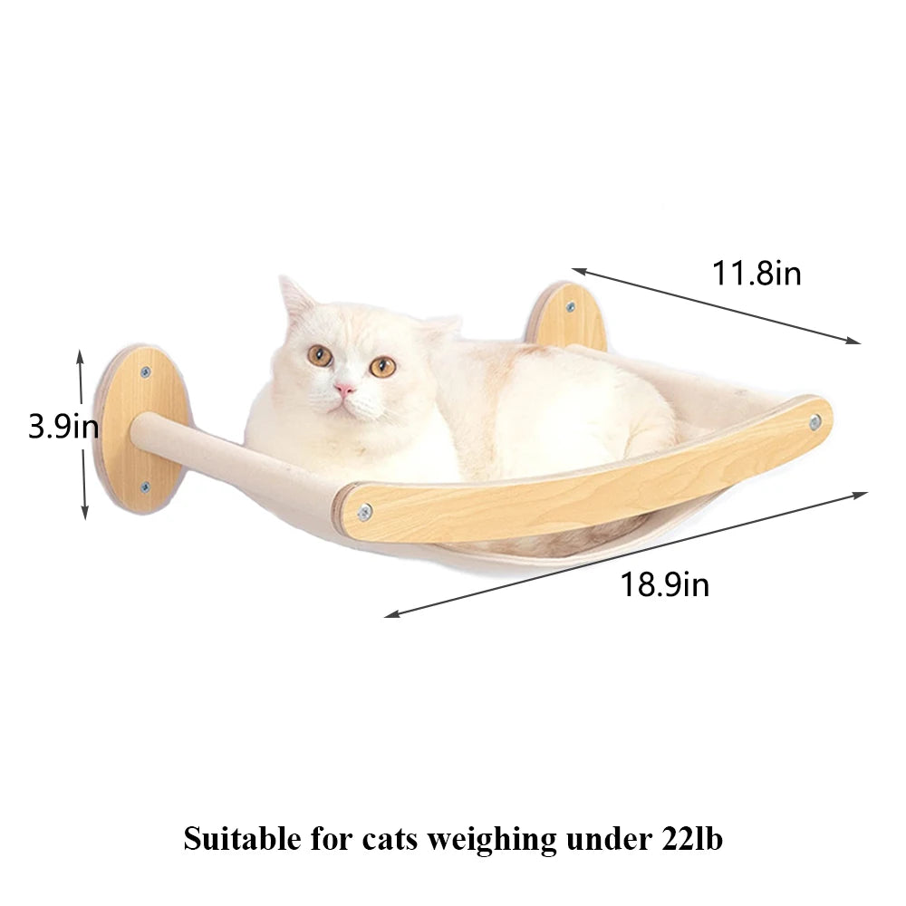 PETRAVELCN Cat Climbing Wall Shelf Four Step Scratching Post