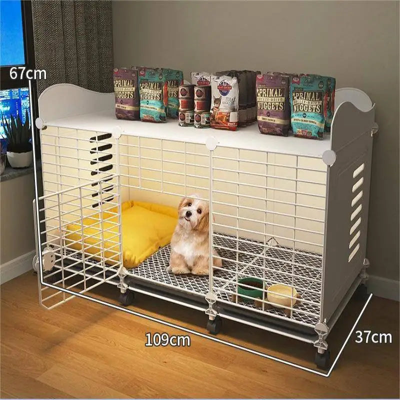 Dog Kennel With Wheels And Tray Indoor Wire Crate