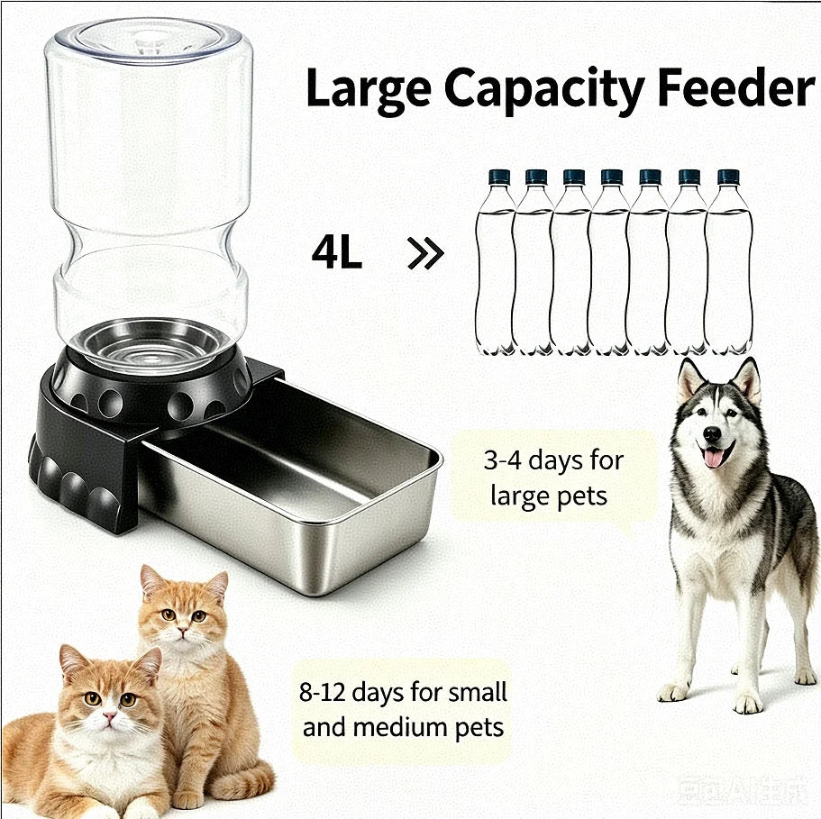 Booteely Pet Water Dispenser For Dogs And Cats With Gravity