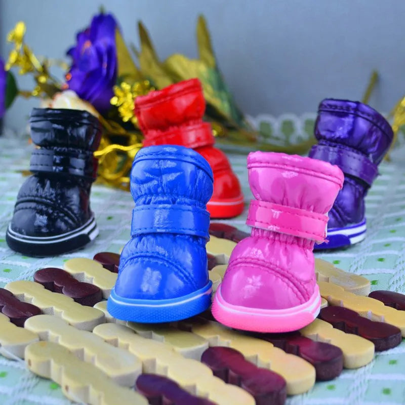 Warm Waterproof Winter Dog Shoes For Small Dogs Fleece Boots